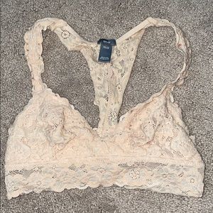 light pink bralette from aerie